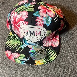 NEW mmm bitchin sauce Floral Black Snapback Hat